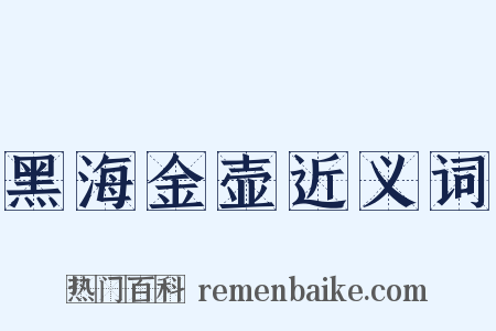 黑海金壶近义词是什么意思的图片